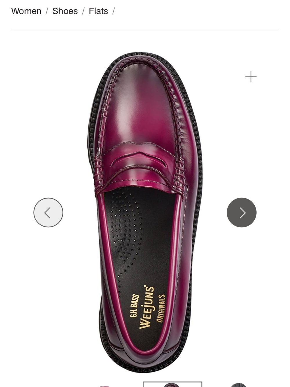 NWOT G.H. Bass Originals Weejuns Whitney Candy Lug Loafers In Plum Womens US 8 - Picture 5 of 16